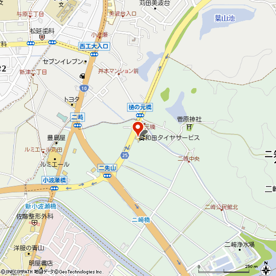 （有）和田タイヤサービス付近の地図